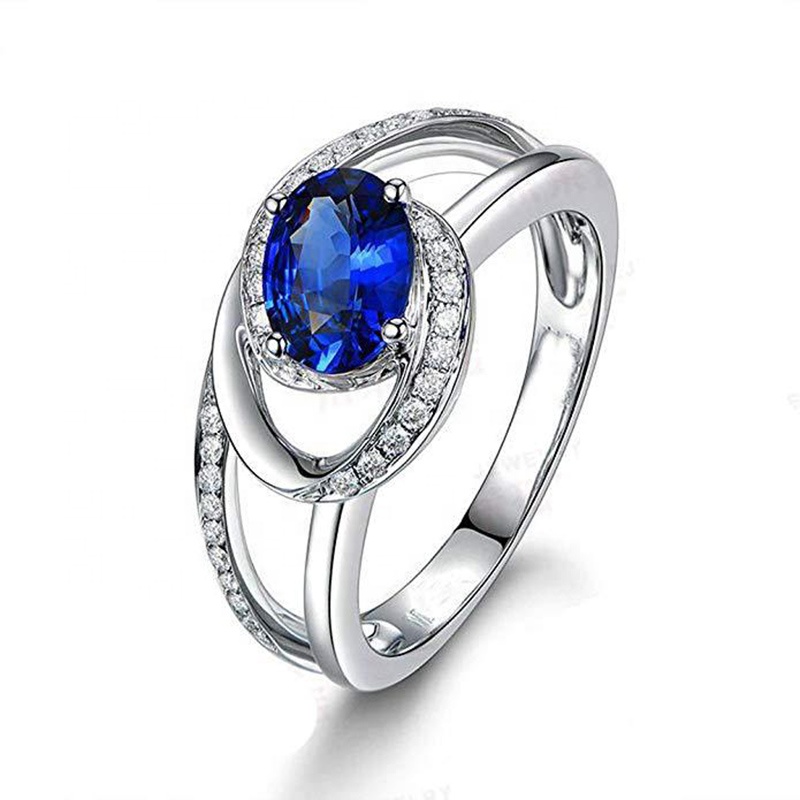 Angel Eye Shape Artificial Sapphire Zircon Ring | Flower Delivery in ...